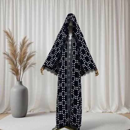 The Polka Dot Lace Abaya Set (148)