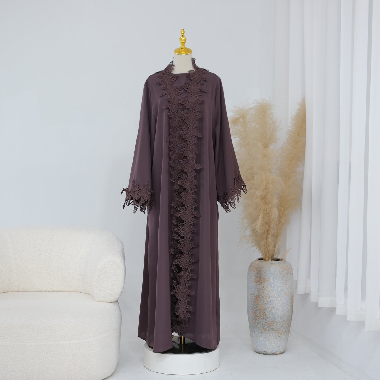 The Fleur Lace Abaya (EG140)