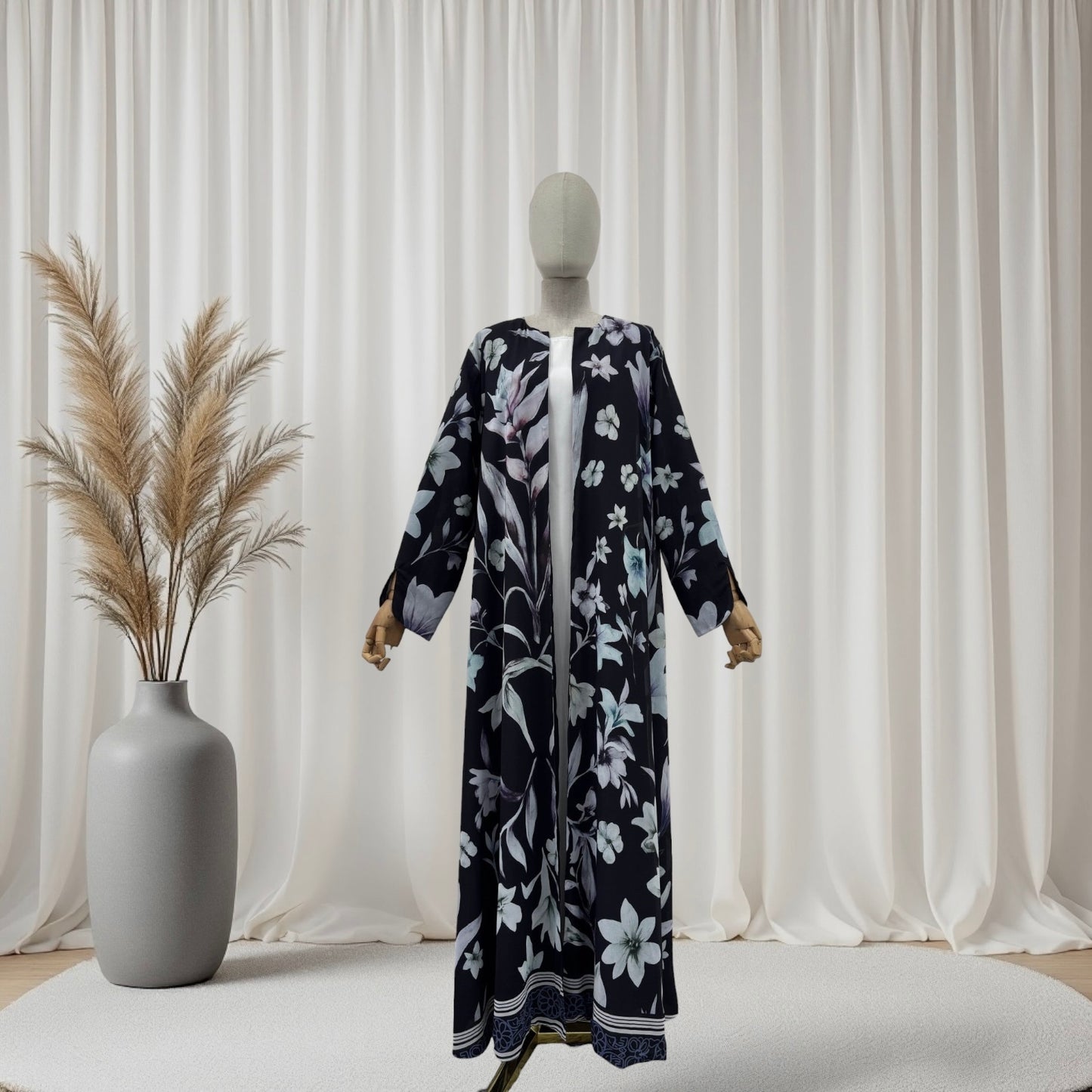 The Botanical Print Abaya Set (EG146)