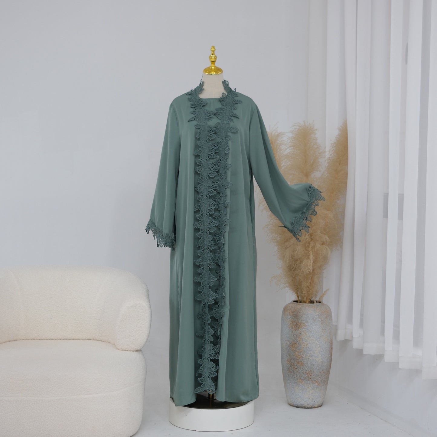 The Fleur Lace Abaya (EG140)