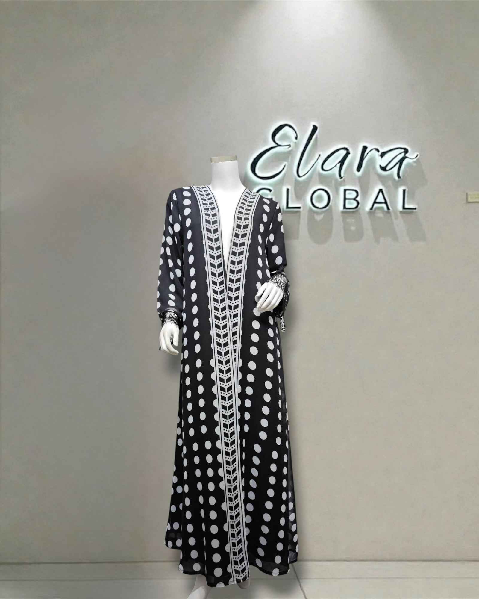 The Monochrome Abaya Set
(EG142)