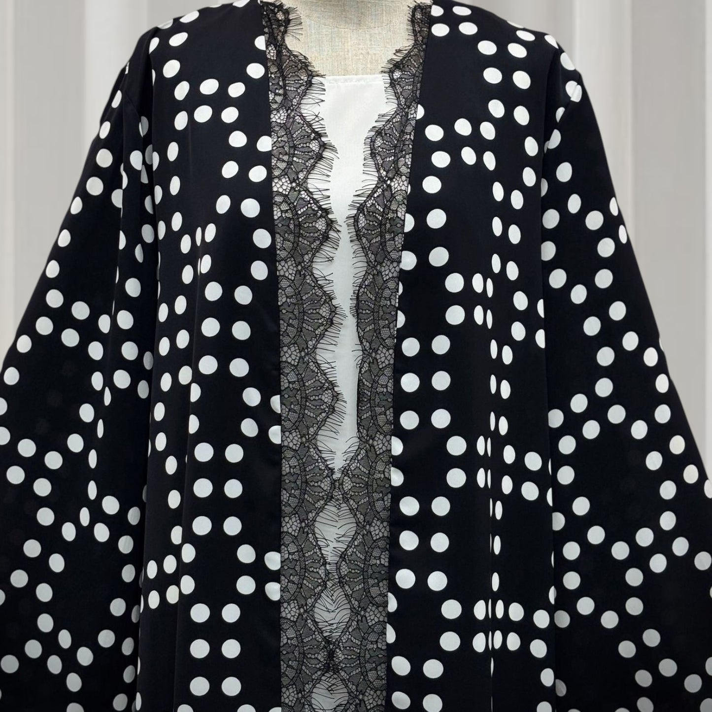 The Polka Dot Lace Abaya Set (148)