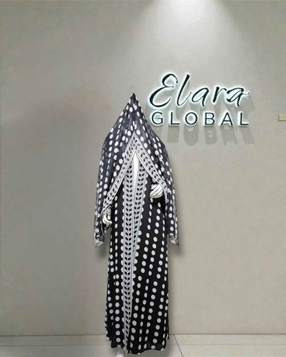 The Monochrome Abaya Set
(EG142)