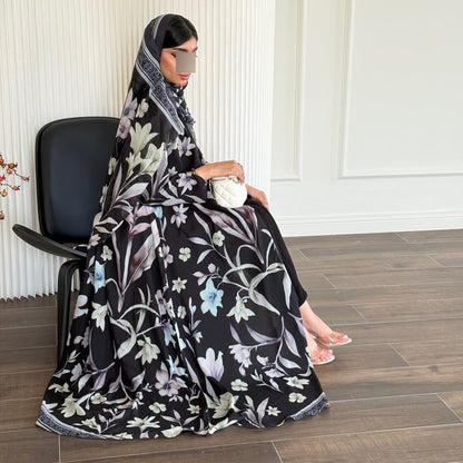 The Botanical Print Abaya Set (EG146)