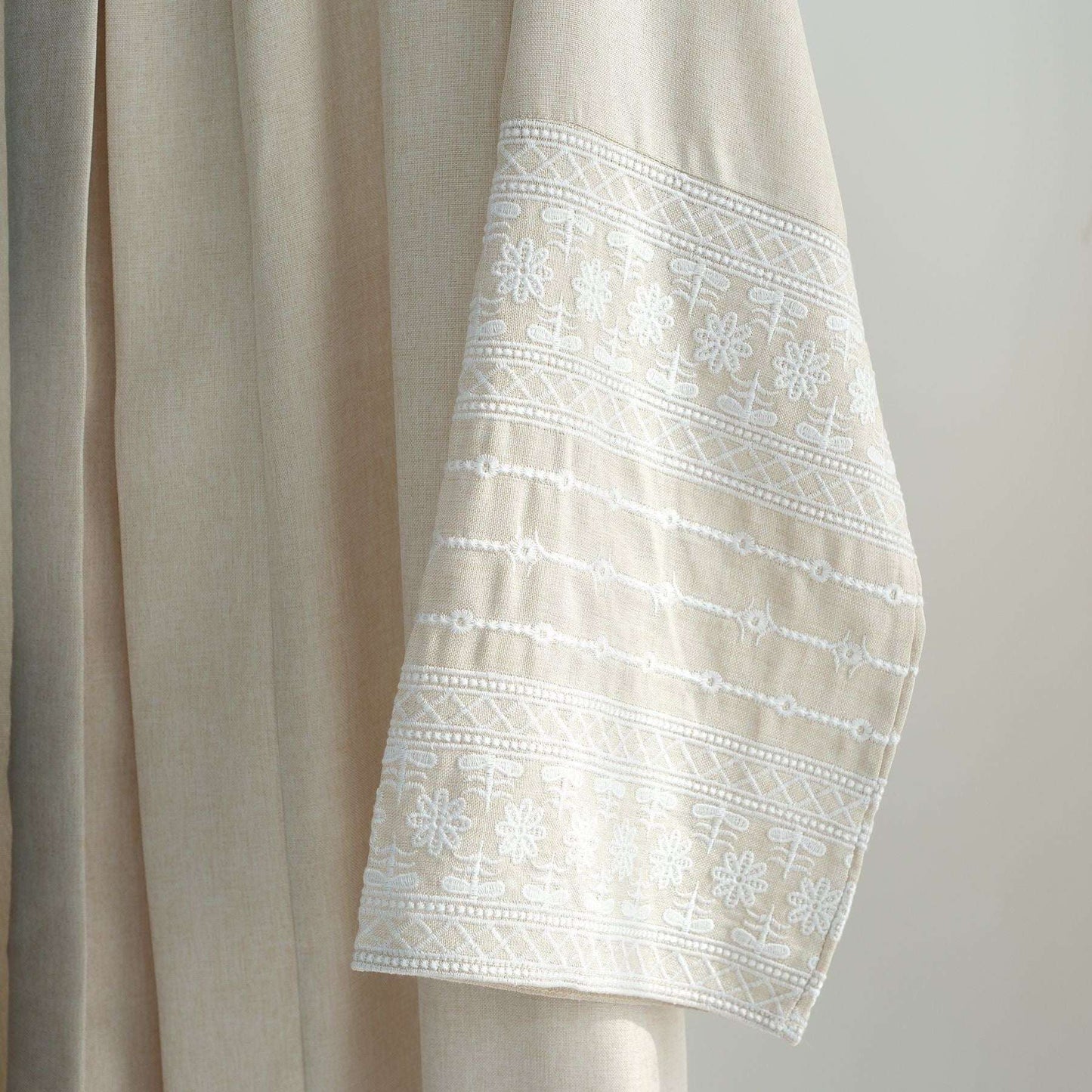 Azrah Embroidered Open Abaya (EG102) - Elara Global