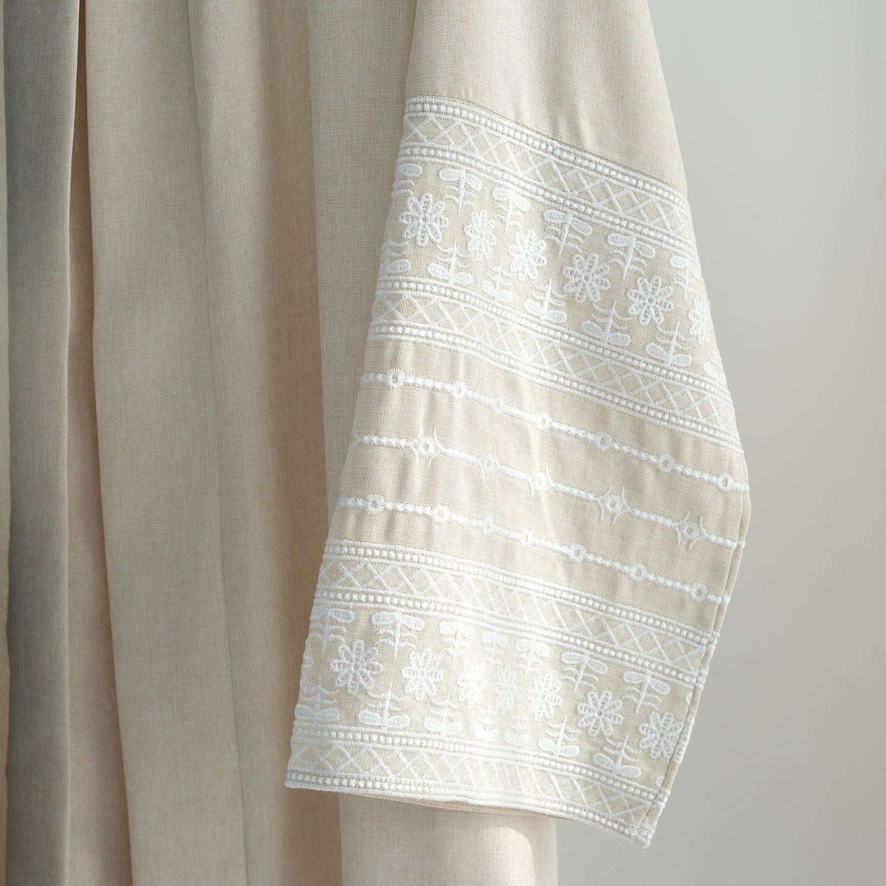 Azrah Embroidered Open Abaya (EG102) - Elara Global
