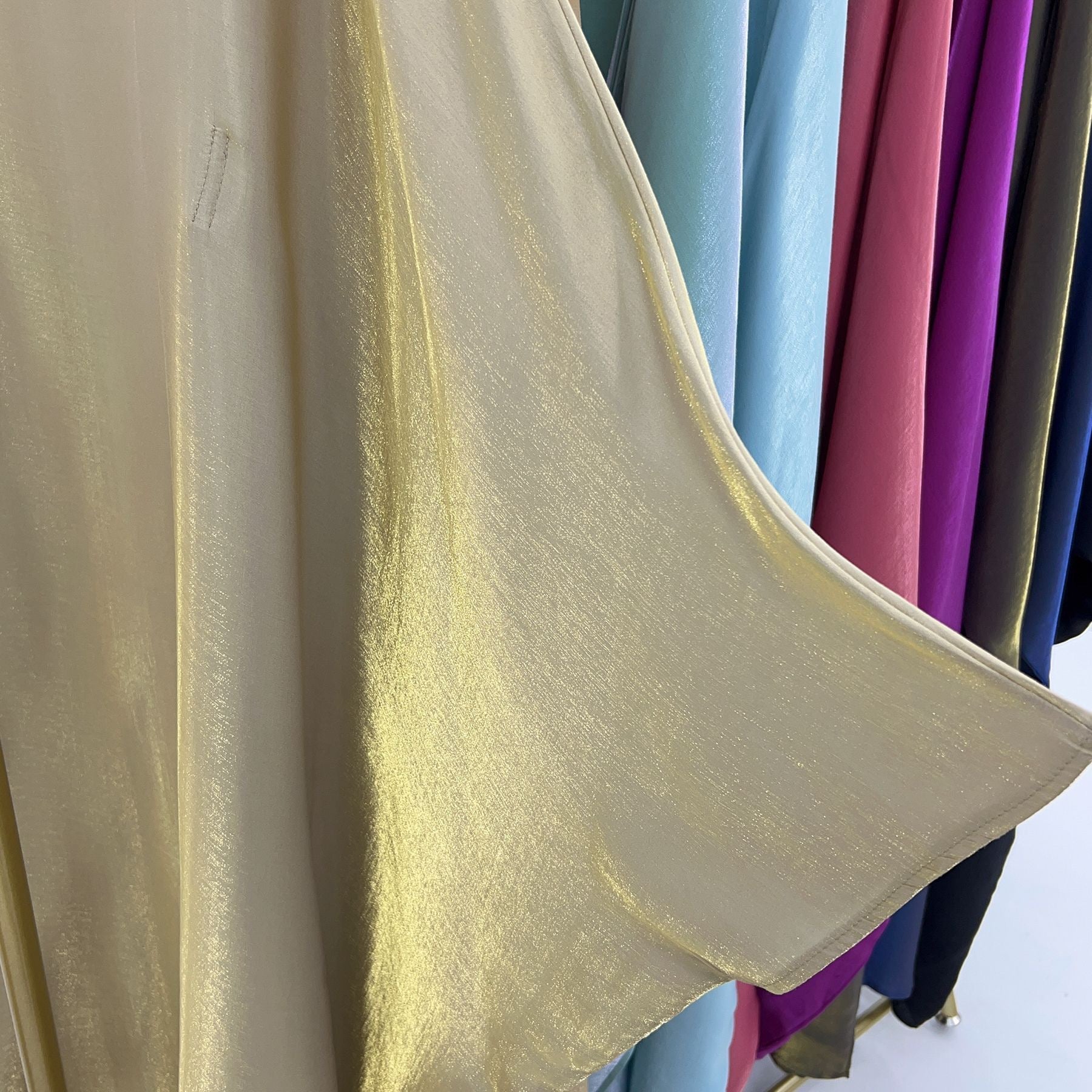 Bright Silk Satin Waist Abaya With Matching Hijab (EG120) - Elara Global