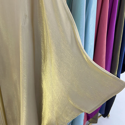 Bright Silk Satin Waist Abaya With Matching Hijab (EG120) - Elara Global