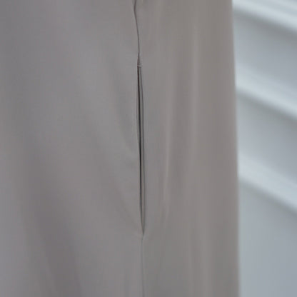 Cherry Fawn Handcrafted Silver Bow Sleeves Abaya (EG124) - Elara Global