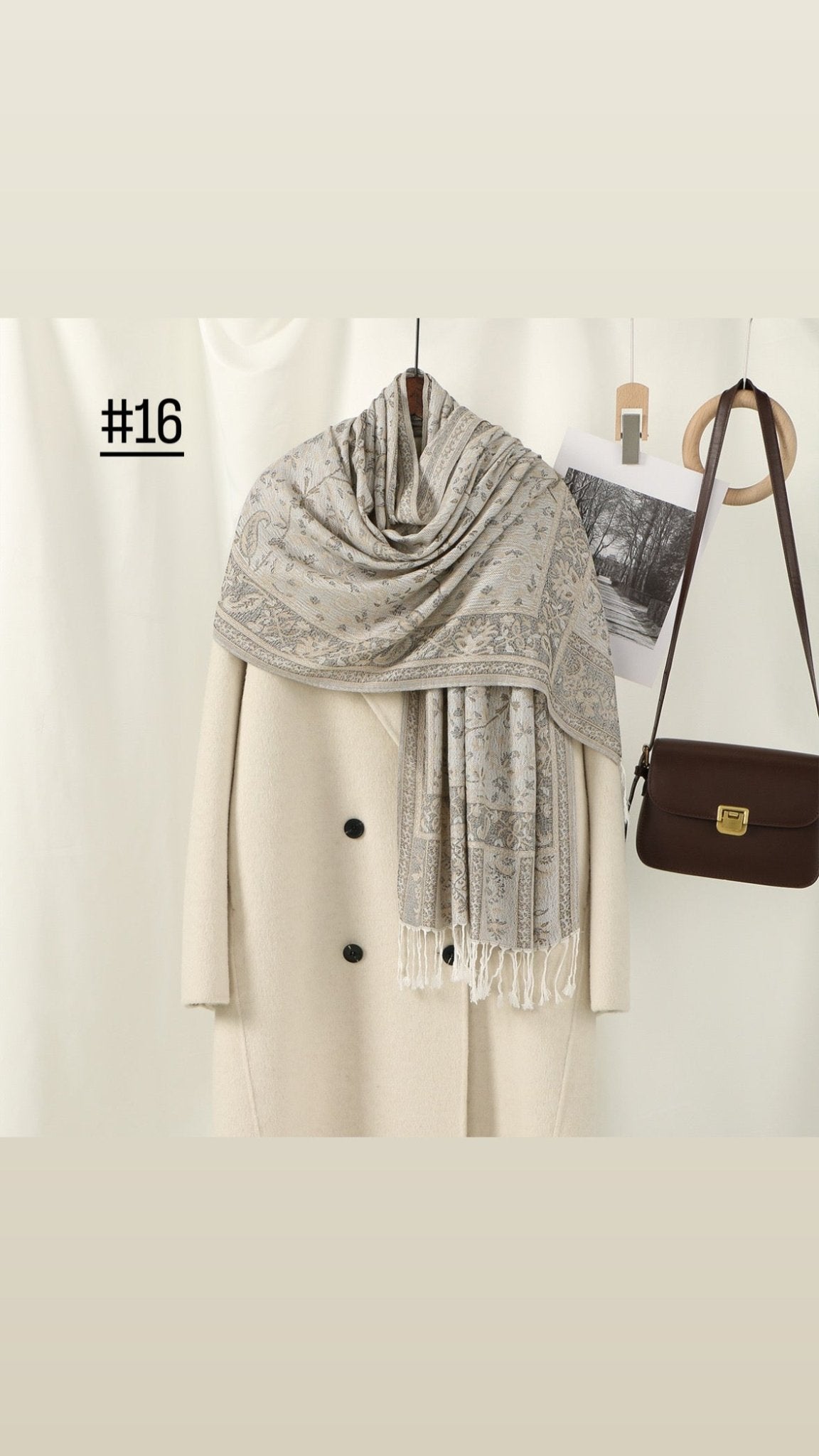 Classic Ethnic Style Popular Cashew Nutted Printed Hanging Tassel Elegant Shawl - Elara Global