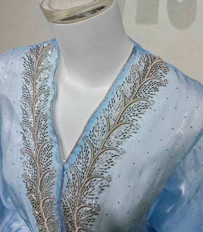 Ethereal rhinestoned Arabic Hand - Embroidered 2 - piece Set - Elara Global