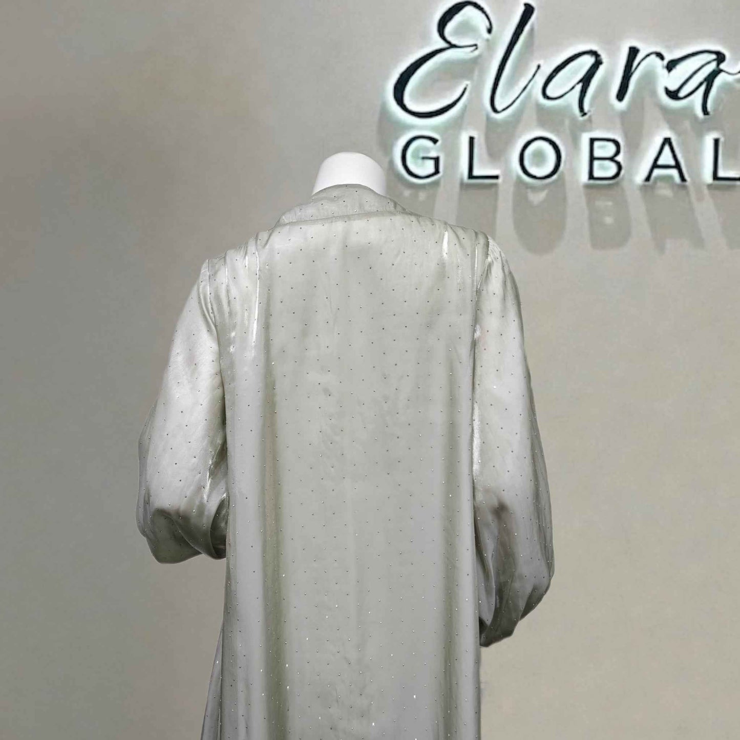 Ethereal rhinestoned Arabic Hand - Embroidered 2 - piece Set - Elara Global