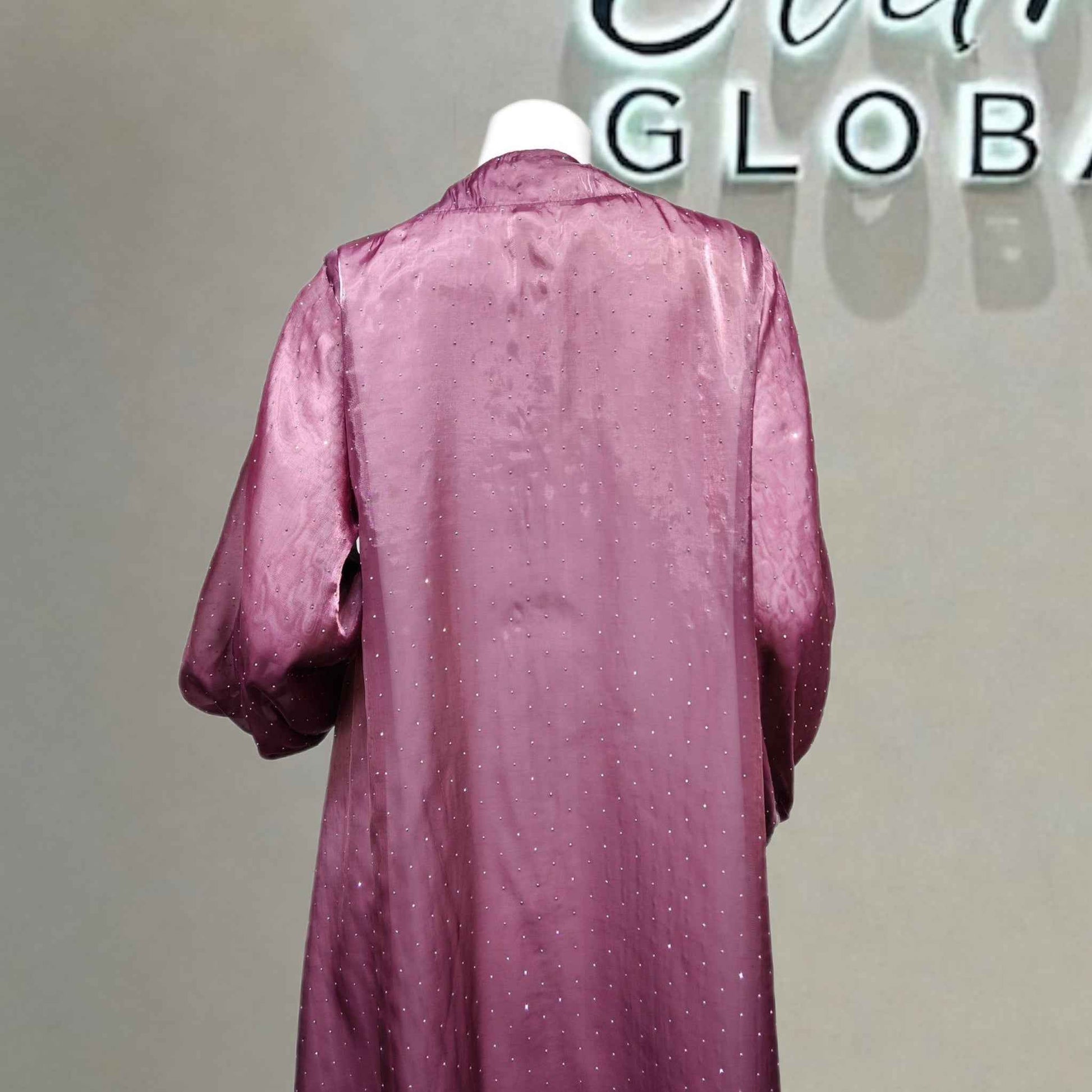 Ethereal rhinestoned Arabic Hand - Embroidered 2 - piece Set - Elara Global