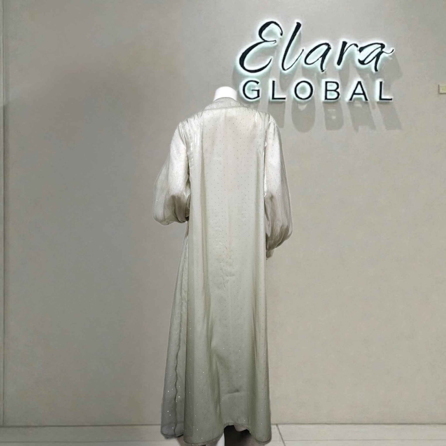 Ethereal rhinestoned Arabic Hand - Embroidered 2 - piece Set - Elara Global
