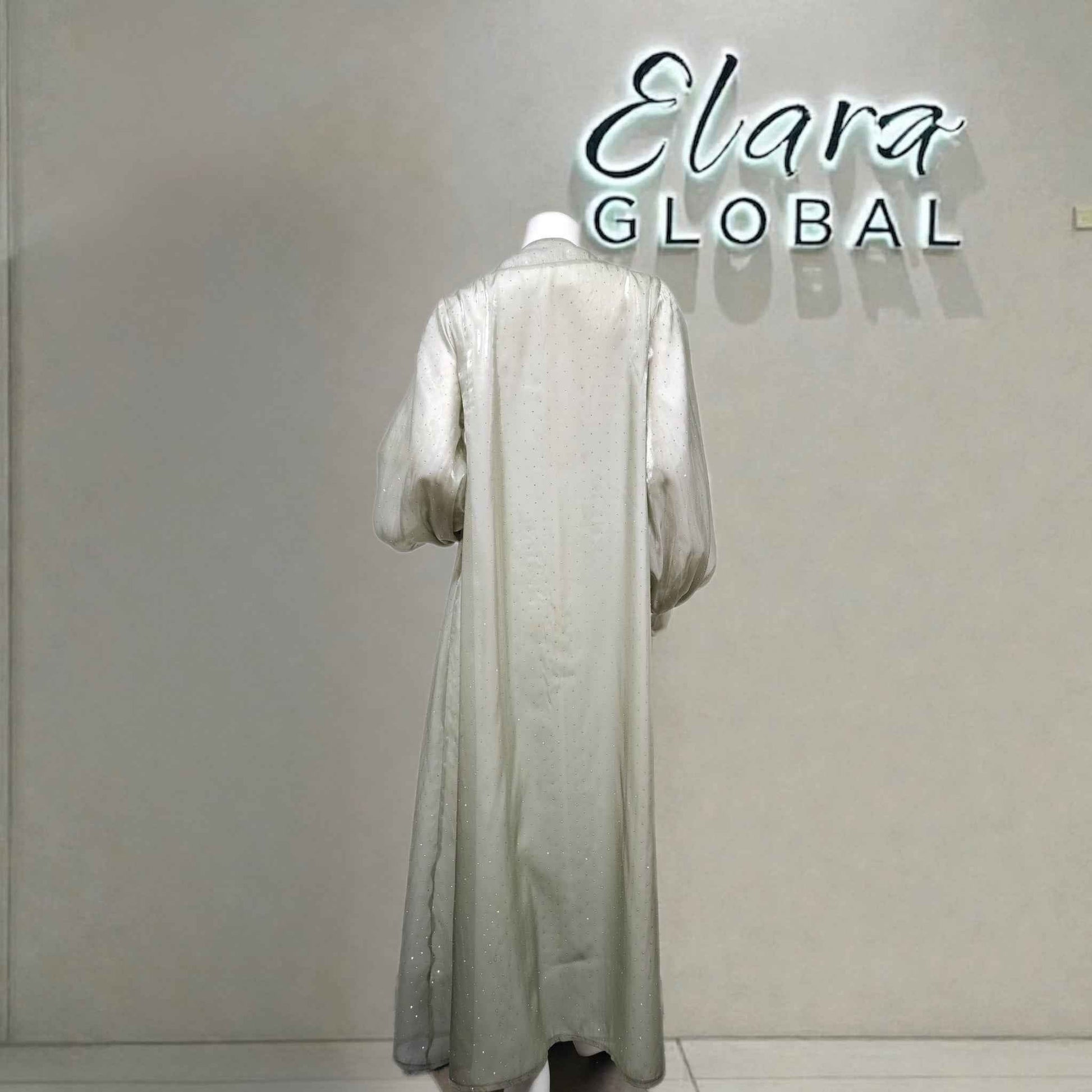 Ethereal rhinestoned Arabic Hand - Embroidered 2 - piece Set - Elara Global