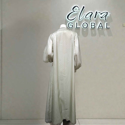Ethereal rhinestoned Arabic Hand - Embroidered 2 - piece Set - Elara Global