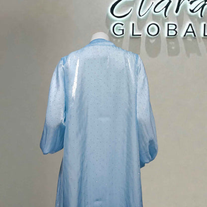 Ethereal rhinestoned Arabic Hand - Embroidered 2 - piece Set - Elara Global