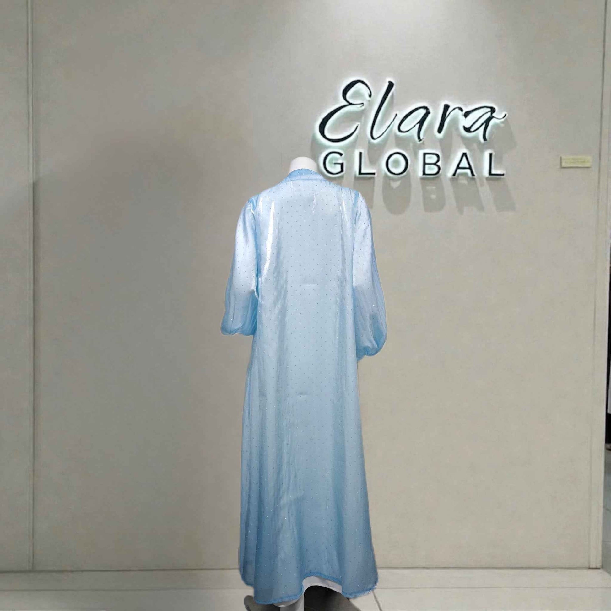 Ethereal rhinestoned Arabic Hand - Embroidered 2 - piece Set - Elara Global