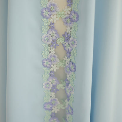 Floral Edge Open Abaya Cardigan With Matching Hijab (EG123) - Elara Global