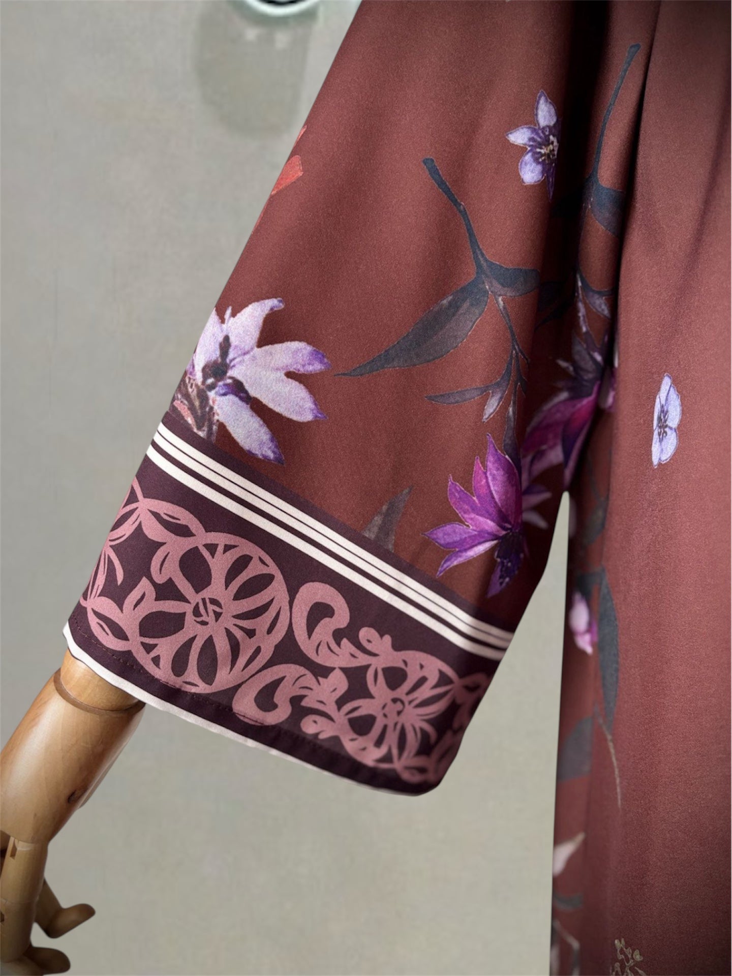 Floral Printed Abaya Set with Hijab (EG129) - Elara Global
