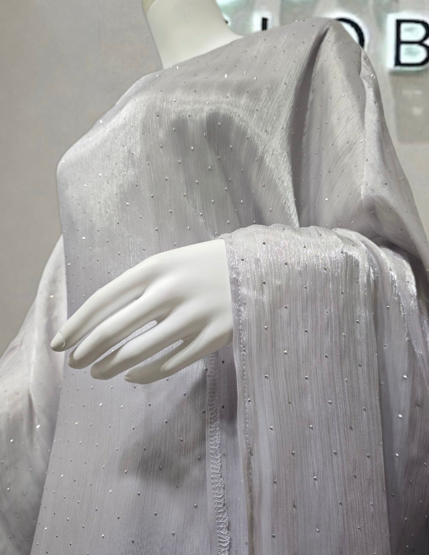 Gradient Organza Loose Abaya With Matching Hijab (EG121) - Elara Global