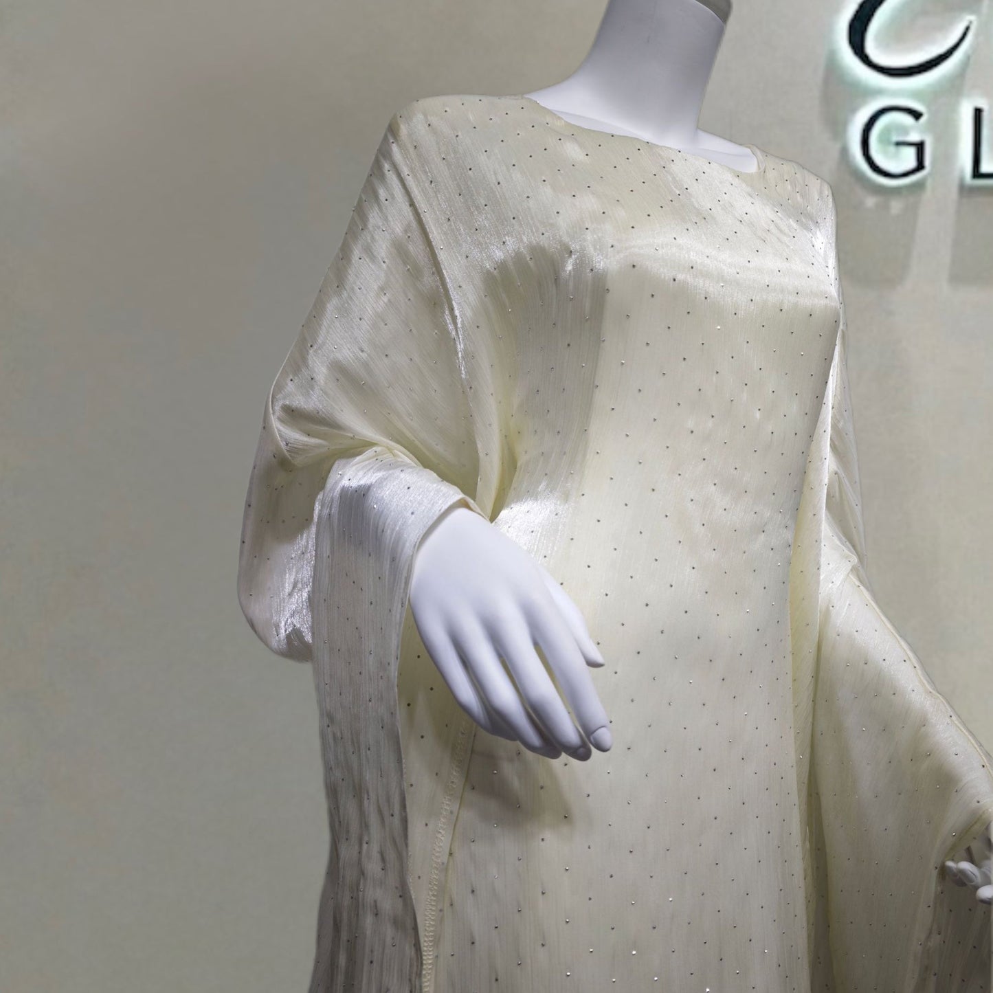 Gradient Organza Loose Abaya With Matching Hijab (EG121) - Elara Global