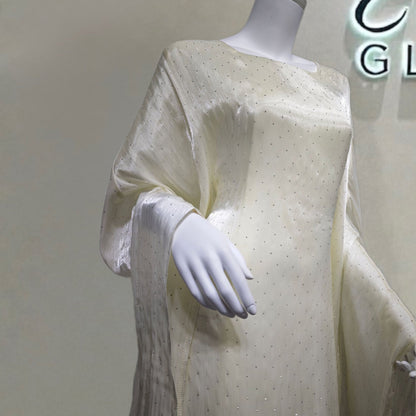 Gradient Organza Loose Abaya With Matching Hijab (EG121) - Elara Global