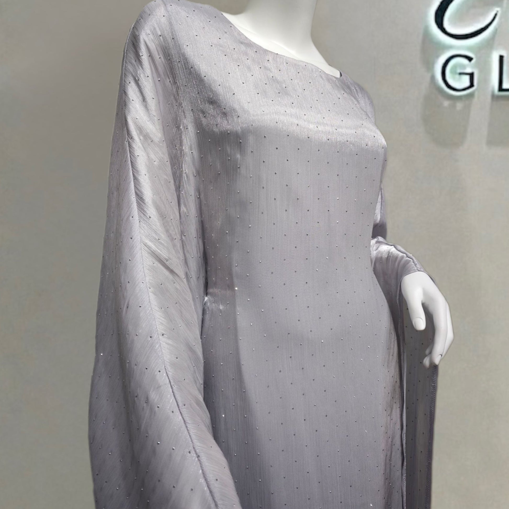 Gradient Organza Loose Abaya With Matching Hijab (EG121) - Elara Global