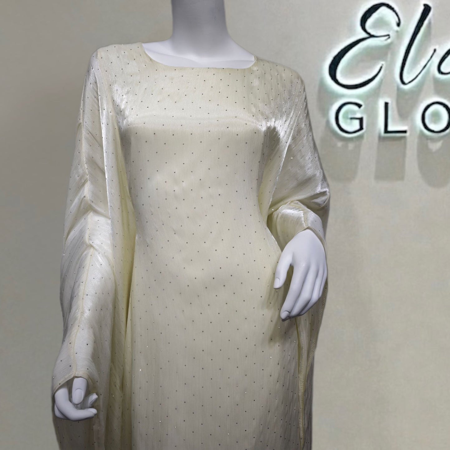 Gradient Organza Loose Abaya With Matching Hijab (EG121) - Elara Global
