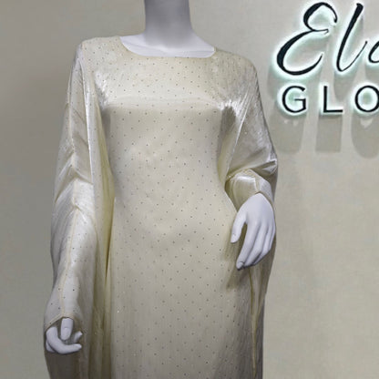 Gradient Organza Loose Abaya With Matching Hijab (EG121) - Elara Global