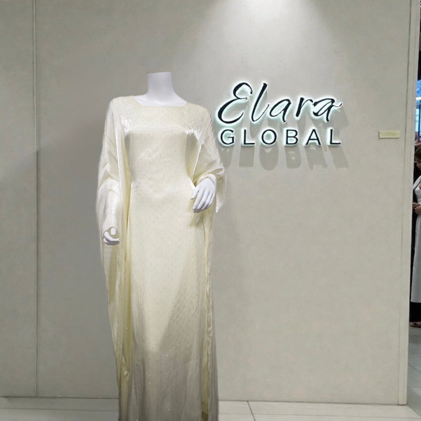 Gradient Organza Loose Abaya With Matching Hijab (EG121) - Elara Global