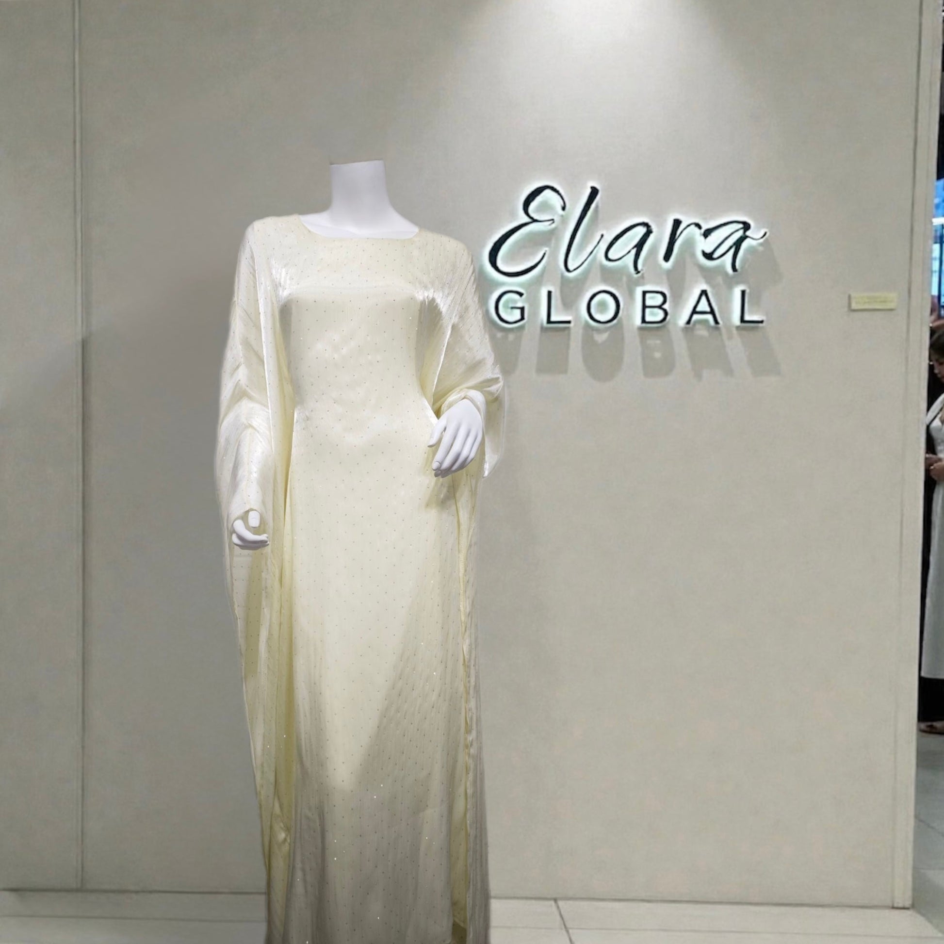 Gradient Organza Loose Abaya With Matching Hijab (EG121) - Elara Global