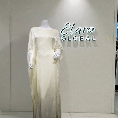 Gradient Organza Loose Abaya With Matching Hijab (EG121) - Elara Global