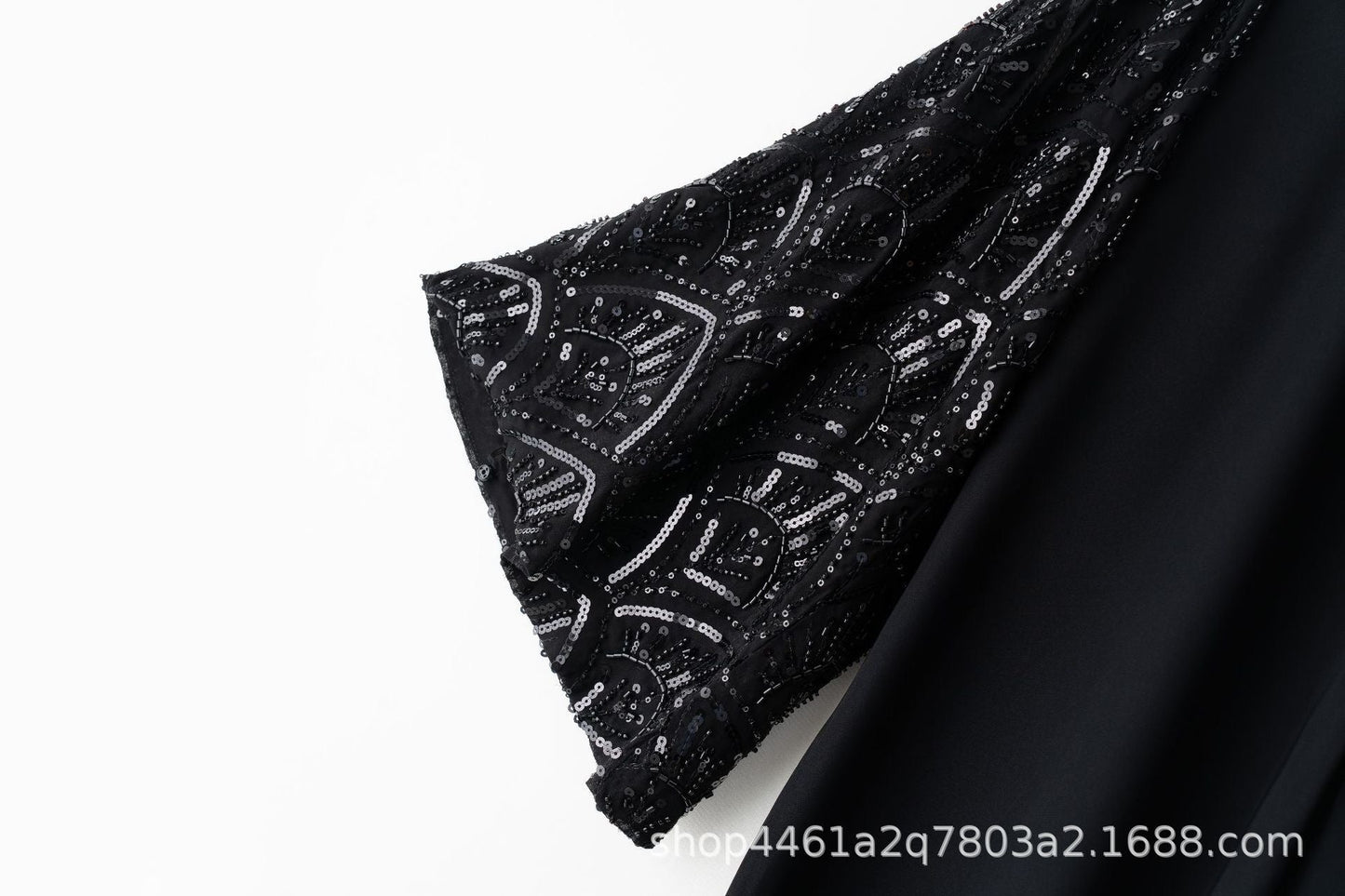 Handmade Beaded Luxury Abaya With Hijab (EG111) - Elara Global