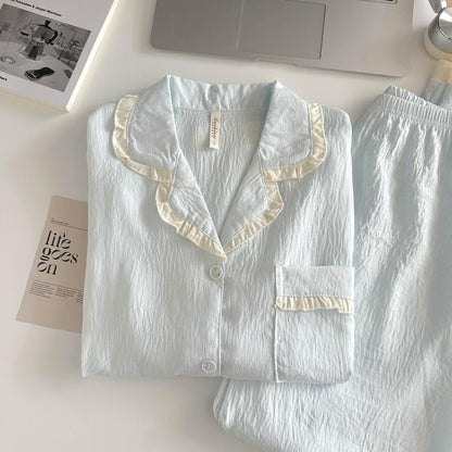 High - End Long - Sleeved Pajama Set (EG206) - Elara Global