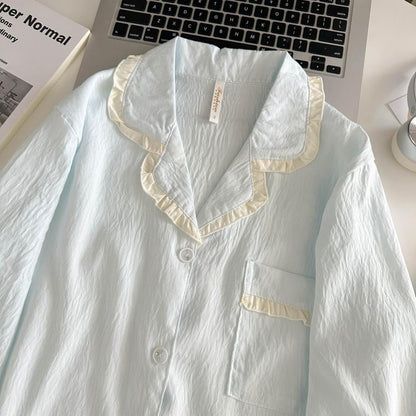 High - End Long - Sleeved Pajama Set (EG206) - Elara Global