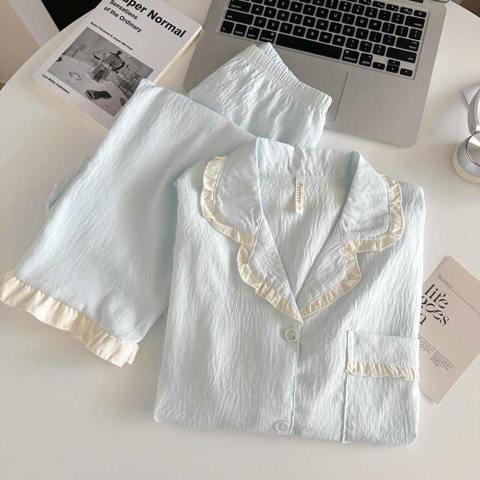 High - End Long - Sleeved Pajama Set (EG206) - Elara Global
