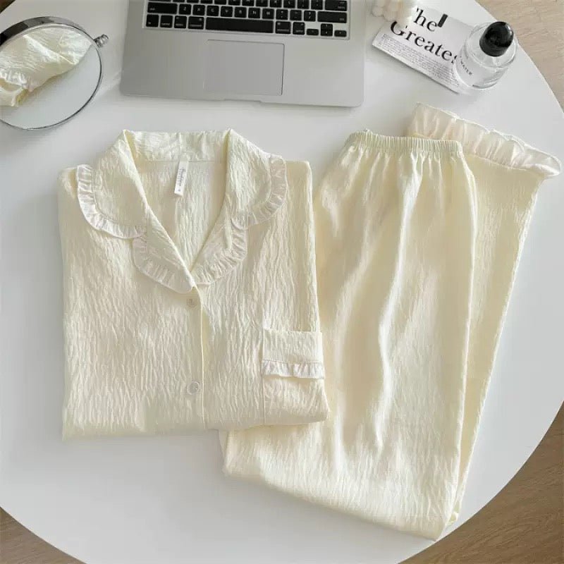 High - End Long - Sleeved Pajama Set (EG206) - Elara Global