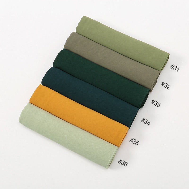 high quality solid color messy chiffon hijab - Elara Global