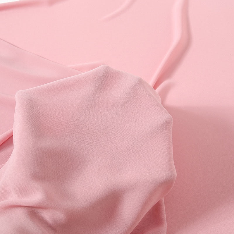 high quality solid color messy chiffon hijab - Elara Global
