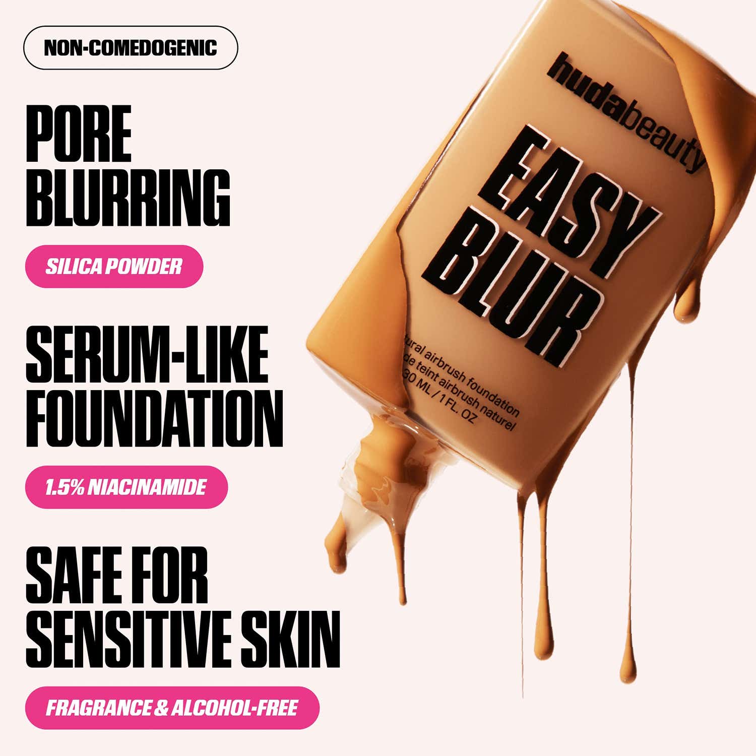 Huda Beauty Easy Blur Airbrush Foundation 30ml - Elara Global