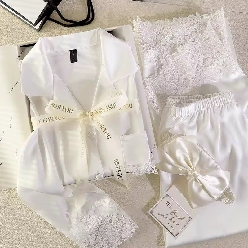Ice Silk Lace - Trim Pajama Set (EG201) - Elara Global