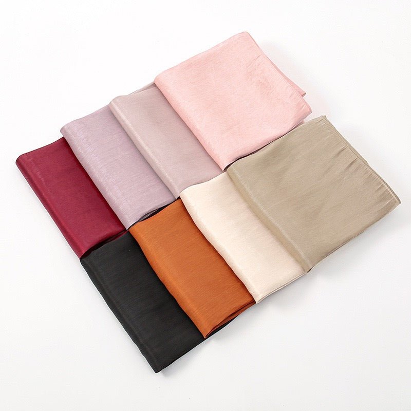 Island Satin Crepe Malaysian Bright Silk Hijab - Elara Global