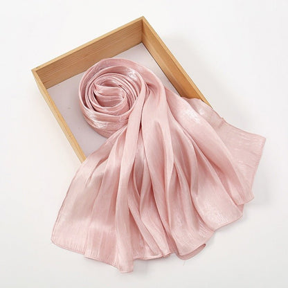 Island Satin Crepe Malaysian Bright Silk Hijab - Elara Global