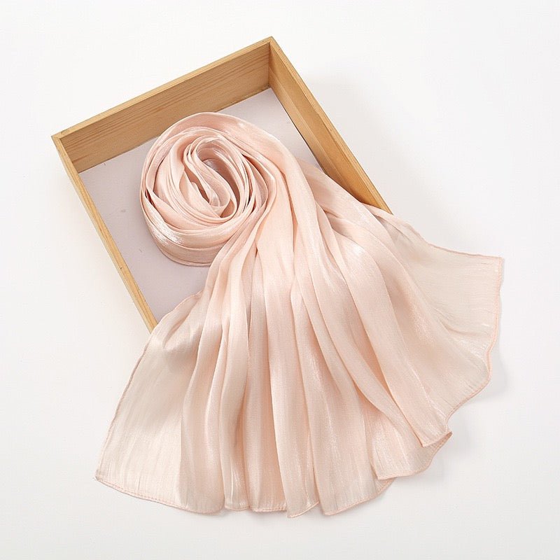 Island Satin Crepe Malaysian Bright Silk Hijab - Elara Global