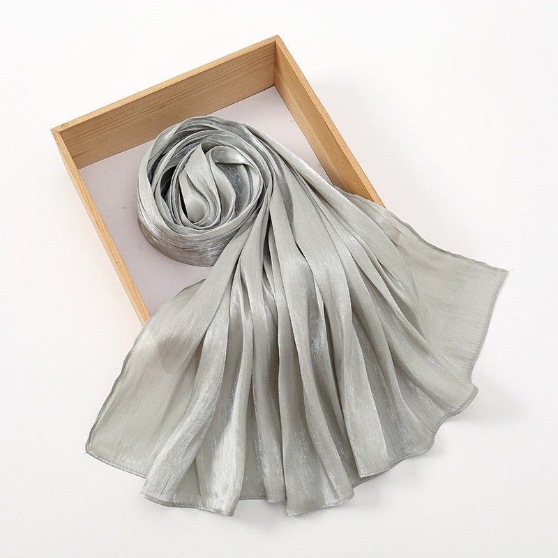 Island Satin Crepe Malaysian Bright Silk Hijab - Elara Global