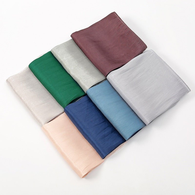 Island Satin Crepe Malaysian Bright Silk Hijab - Elara Global