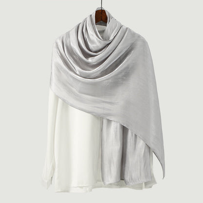 Island Satin Crepe Malaysian Bright Silk Scarf - Elara Global