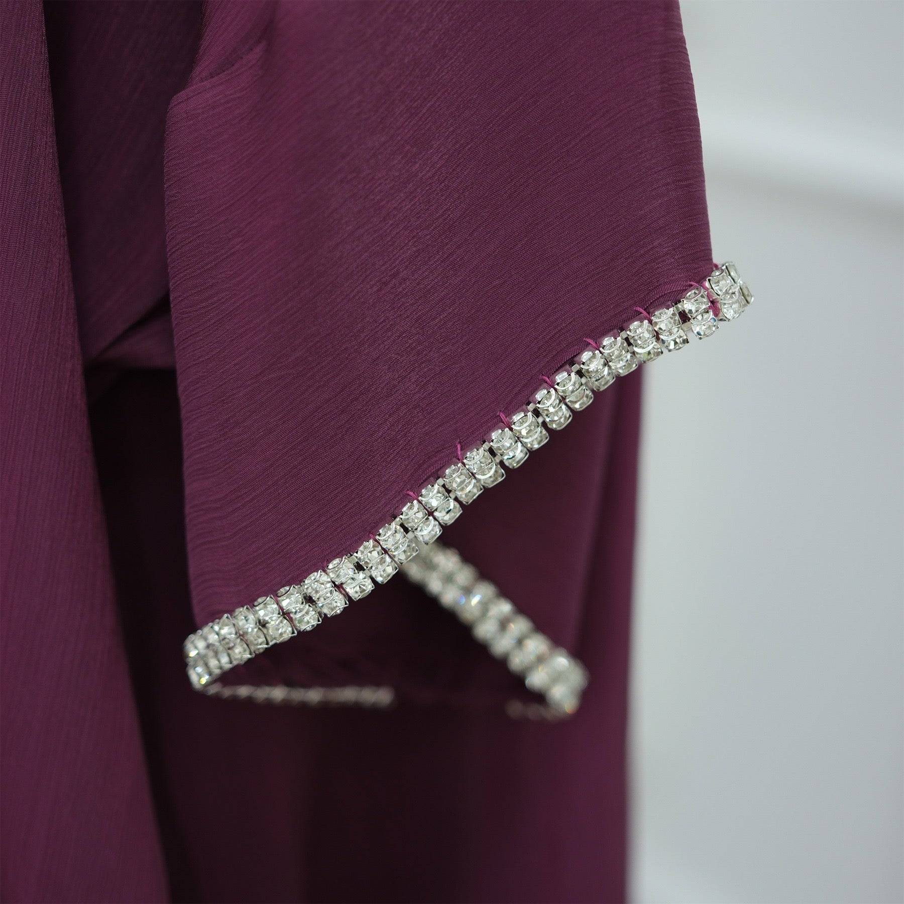 Modest Luxury Evening Wear Beading - Embellished Abaya Set (EG112) - Elara Global