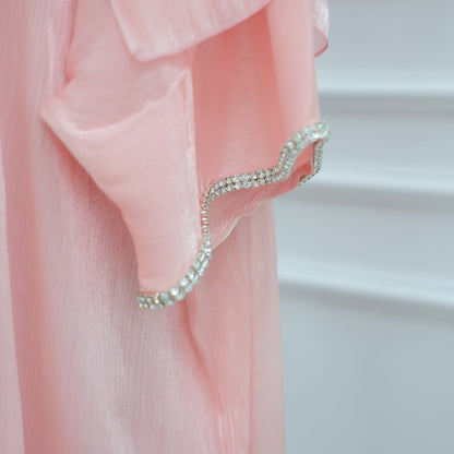 Modest Luxury Evening Wear Beading - Embellished Abaya Set (EG112) - Elara Global